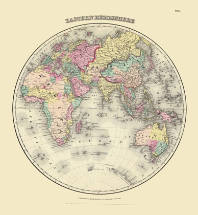 Picture of EASTERN HEMISPHERE - COLTON 1855