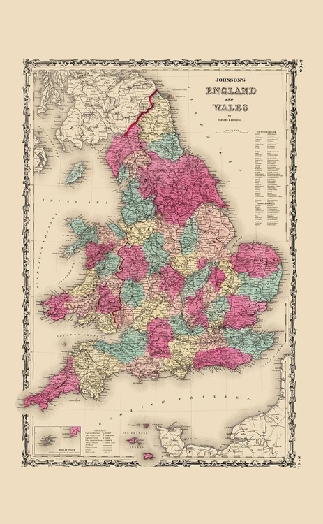 Picture of GREAT BRITAIN ENGLAND WALES - JOHNSON 1860