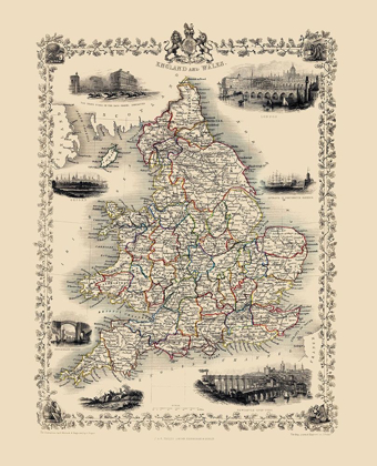 Picture of GREAT BRITAIN ENGLAND WALES - TALLIS 1851