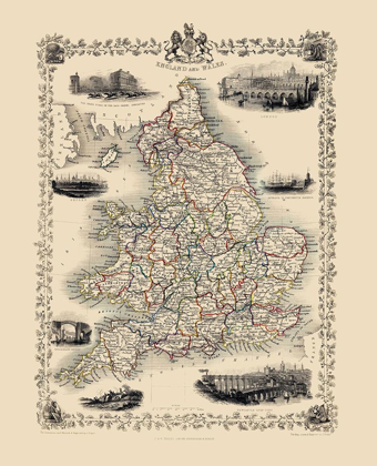 Picture of GREAT BRITAIN ENGLAND WALES - TALLIS 1851