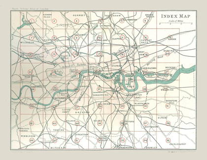 Picture of INDEX ATLAS OF LONDON ENGLAND - PHILIP 1902