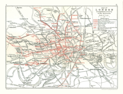 Picture of LONDON TUBE RAILWAYS ENGLAND - PHILIP 1904