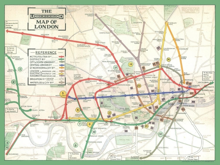 Picture of LONDON ENGLAND UNDERGROUND - WARD 1913