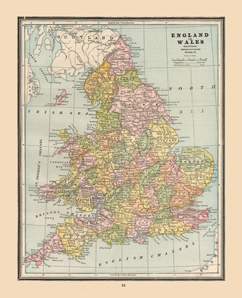 Picture of ENGLAND WALES - CRAM 1888