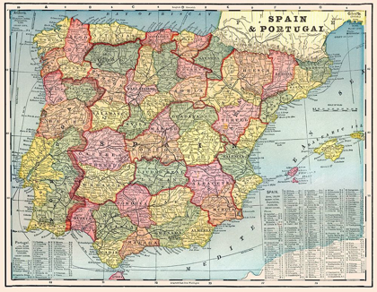 Picture of IBERIAN PENINSULA SPAIN PORTUGAL - CRAM 1898