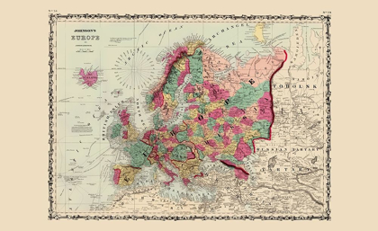 Picture of EUROPE - JOHNSON 1860