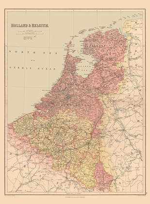 Picture of HOLLAND BELGIUM EUROPE - BLACK 1867