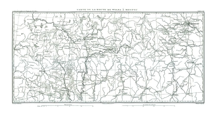 Picture of ROUTE FROM VILNIUS TO MOSCOW - THIERS 1866