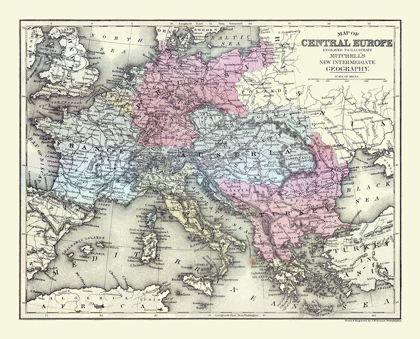 Picture of CENTRAL EUROPE - MITCHELL 1877