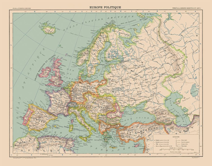 Picture of POLITICAL EUROPE - SCHRADER 1908