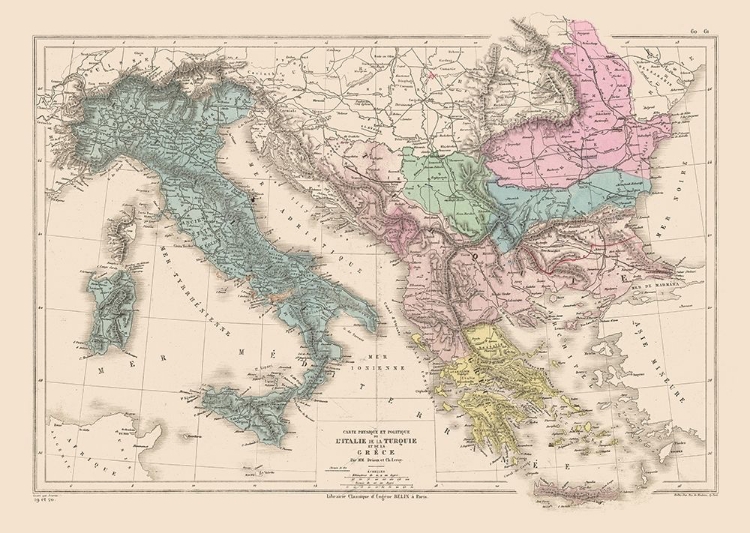 Picture of EUROPE ITALY TURKEY GREECE - DRIOUX 1882