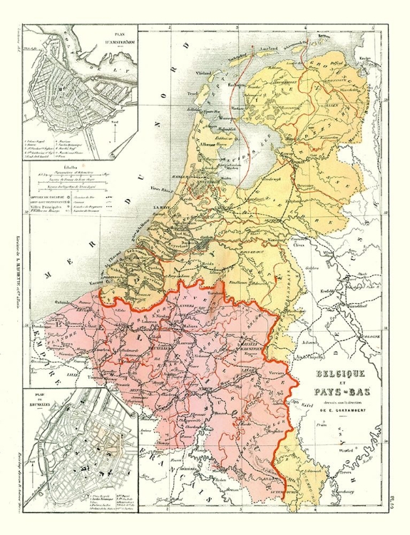 Picture of EUROPE BELGIUM NETHERLANDS - CORTAMBERT 1880