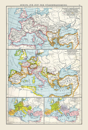 Picture of EUROPE MIGRATIONS - DROYSEN 1886