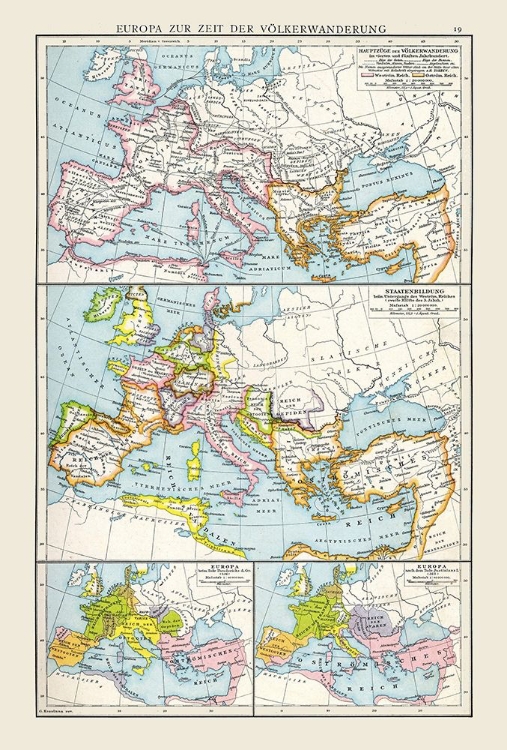 Picture of EUROPE MIGRATIONS - DROYSEN 1886