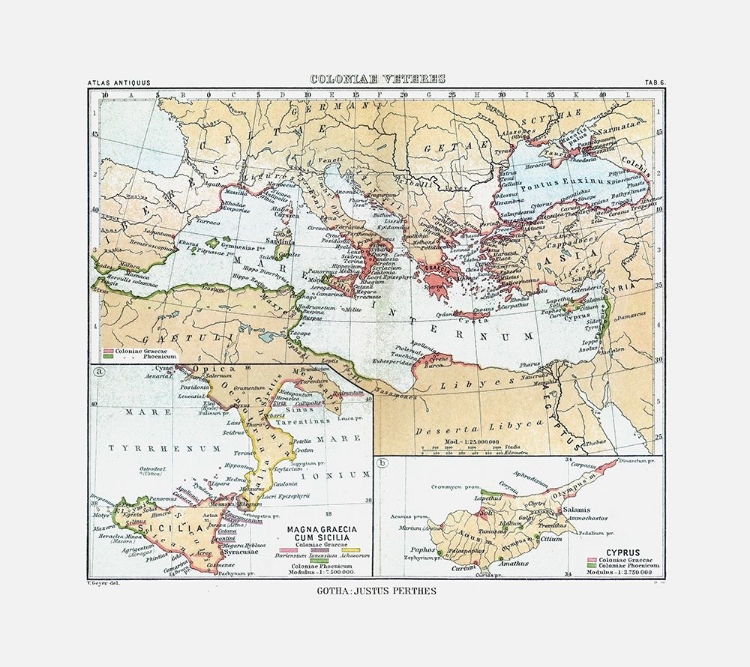 Picture of CURIAS COLONIES EUROPE MIDDLE EAST - PERTHES 1896