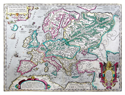 Picture of ANCIENT EUROPE 1595 - ORTELIUS