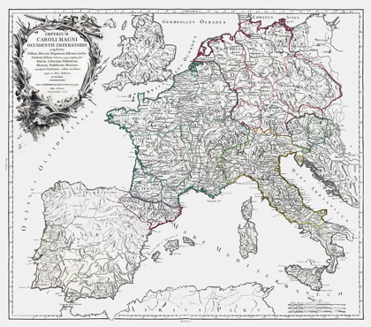Picture of CHARLEMAGNE EMPIRE EUROPE - VAUGONDY 1757