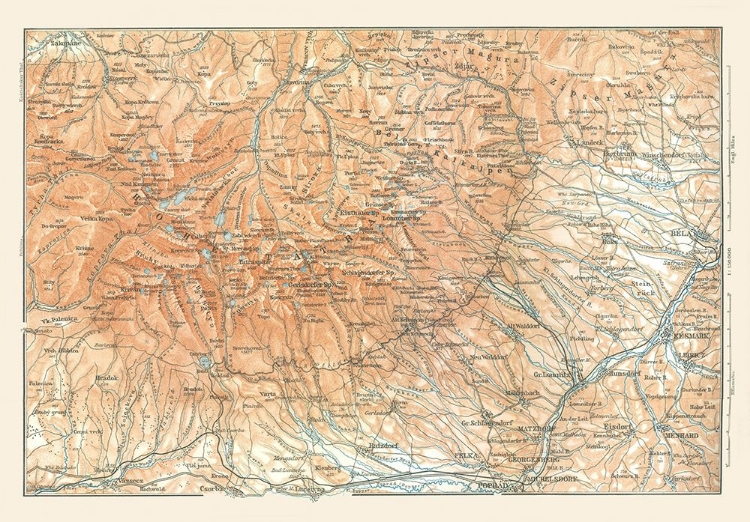 Picture of EUROPE HOHE TATRA POLAND SLOVAKIA - BAEDEKER 1896