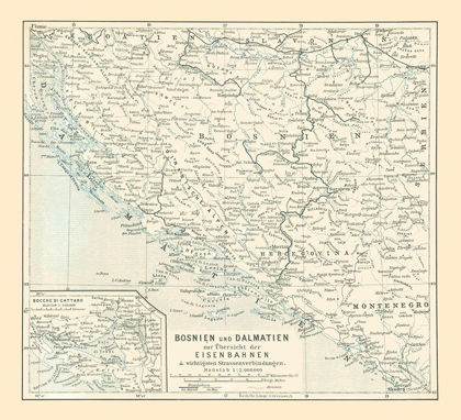 Picture of EUROPE BOSNIA DALMATIA - BAEDEKER 1896