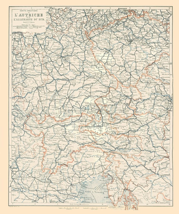 Picture of EUROPE AUSTRIA SOUTH GERMANY - BAEDEKER 1896