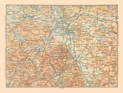Picture of EUROPE MOUNTAINS AUSTRIA GERMANY - BAEDEKER 1896