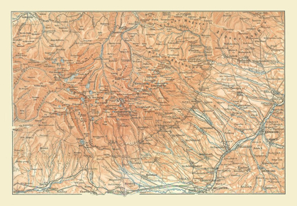 Picture of EUROPE MOUNTAINS POLAND SLOVAKIA - BAEDEKER 1896