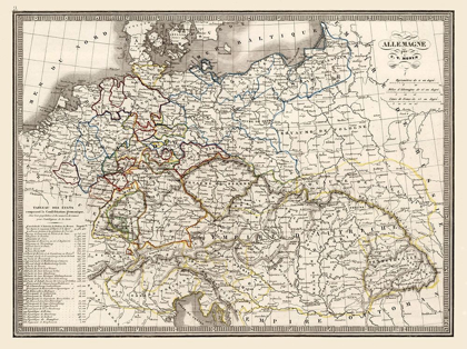 Picture of CENTRAL EUROPE GERMANY - MONIN 1839