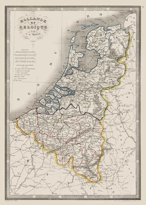 Picture of HOLLAND BELGIUM - MONIN 1839