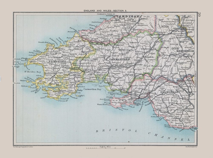 Picture of ENGLAND WALES - BARTHOLOMEW 1892