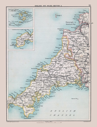 Picture of SOUTH WEST ENGLAND WALES - BARTHOLOMEW 1892