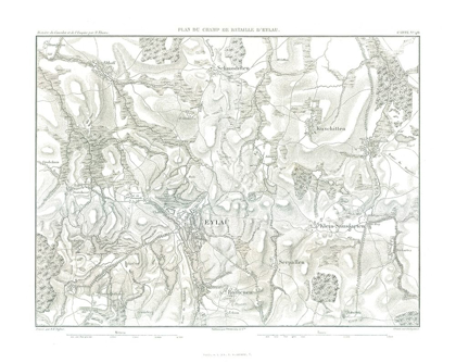 Picture of BATTLE OF EYLAU, FIELD PLAN - THIERS 1866