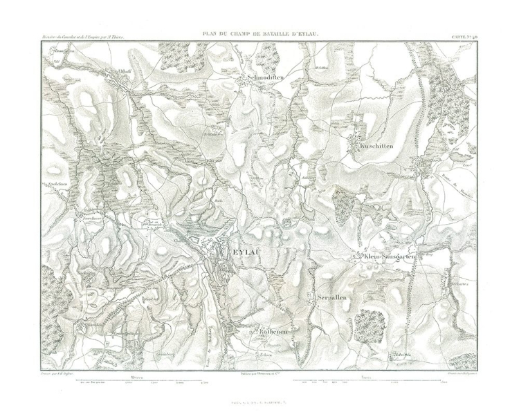 Picture of BATTLE OF EYLAU, FIELD PLAN - THIERS 1866