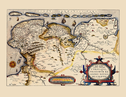 Picture of FRIESLAND AREA NETHERLANDS - ORTELIUS 1574