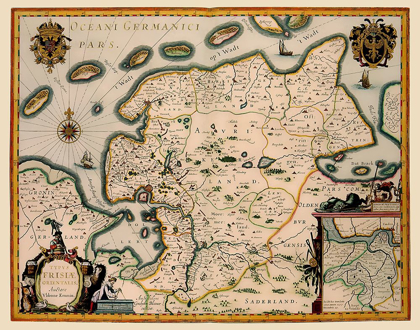 Picture of EAST FRIESLAND NETHERLANDS - BLAEU 1630