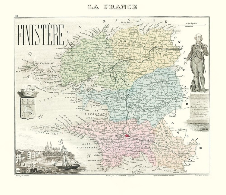 Picture of FINISTERE REGION FRANCE - MIGEON 1869