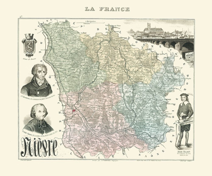 Picture of NIEVRE REGION FRANCE - MIGEON 1869
