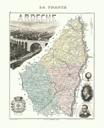 Picture of ARDECHE REGION FRANCE - MIGEON 1869