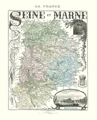 Picture of SEINE ET MARNE DEPARTMENT FRANCE - MIGEON 1869