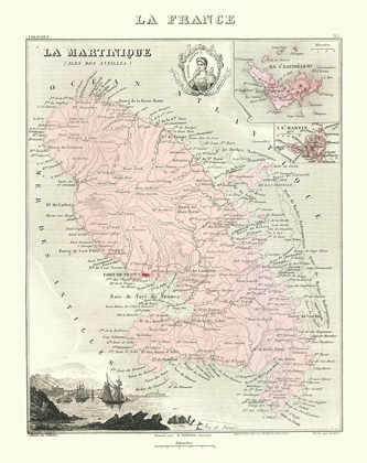 Picture of CARIBBEAN FRENCH MARTINIQUE FRANCE - MIGEON 1869
