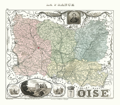 Picture of SEINE ET OISE DEPARTMENT FRANCE - MIGEON 1869