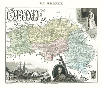 Picture of ORNE DEPARTMENT FRANCE - MIGEON 1869