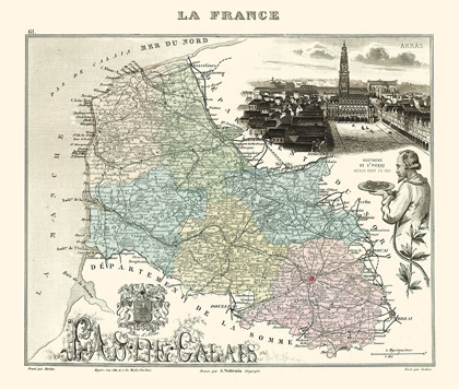 Picture of PAS DE CALAIS DEPARTMENT FRANCE - MIGEON 1869