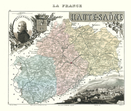 Picture of HAUTE SAONE DEPARTMENT FRANCE - MIGEON 1869
