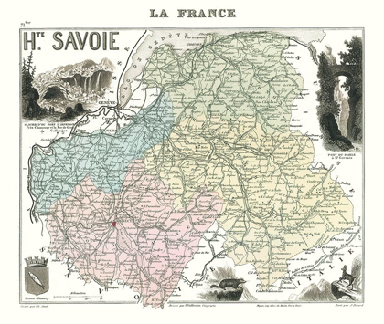 Picture of HAUTE SAVOIE DEPARTMENT FRANCE - MIGEON 1869