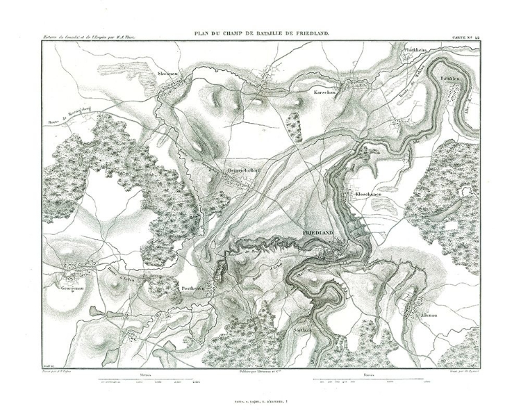 Picture of BATTLE OF FRIEDLAND, FIELD PLAN - THIERS 1866