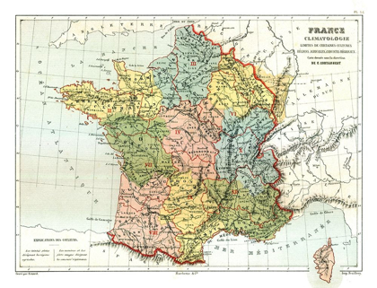 Picture of CLIMATOLOGY FRANCE - CORTAMBERT 1880