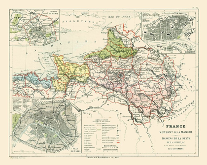 Picture of BASINS OF SEINE FRANCE - CORTAMBERT 1880