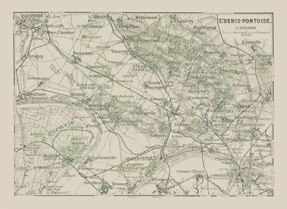 Picture of SAINT DENIS PONTOISE PARIS FRANCE - BAEDEKER 1911