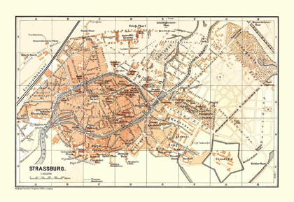 Picture of STRASBOURG FRANCE - BAEDEKER 1896