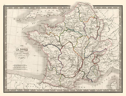 Picture of ANCIENT FRANCE TEN PROVINCES - MONIN 1839